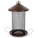 Cherry Woodgrain Finish Heavy Duty Mesh Metal 3 Lb. Bird Feeder