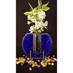 Cobalt - Ying Yang Moon Vase