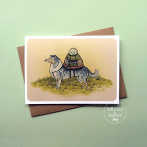 Collie Pup Greeting Card