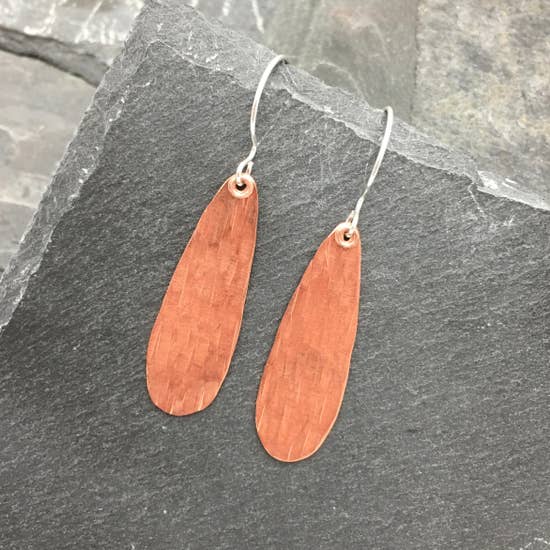 Copper Raindrop Earrings