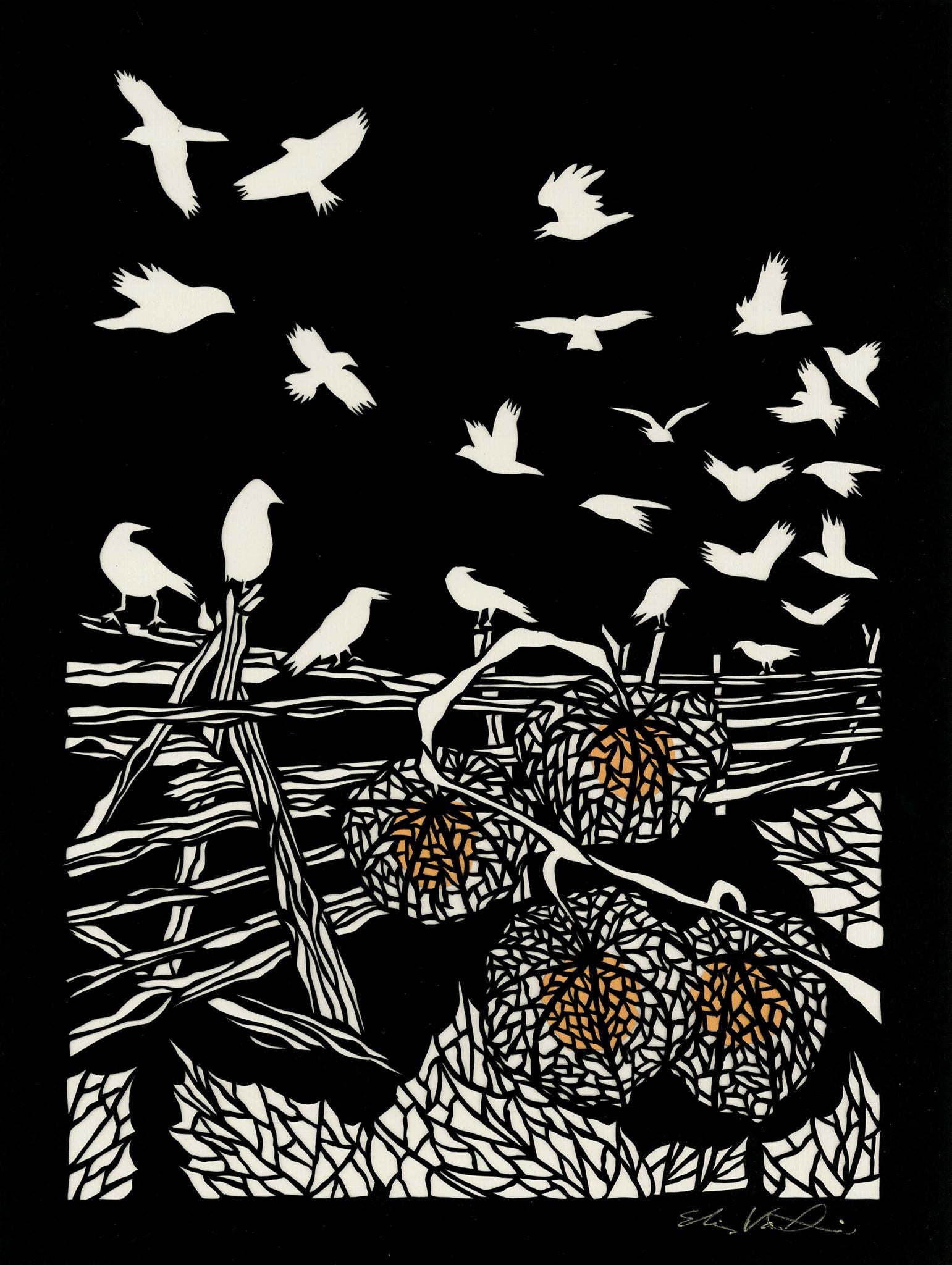 Corvid Chaos Greeting Card