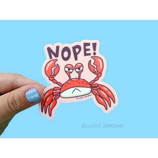 Crab NOPE! Sticker