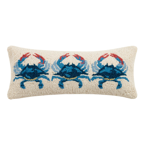 Blue Crabs Hook Pillow (Pre Order)