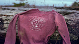 Good Vibes Sea Life Fleece Crew- Cranberry