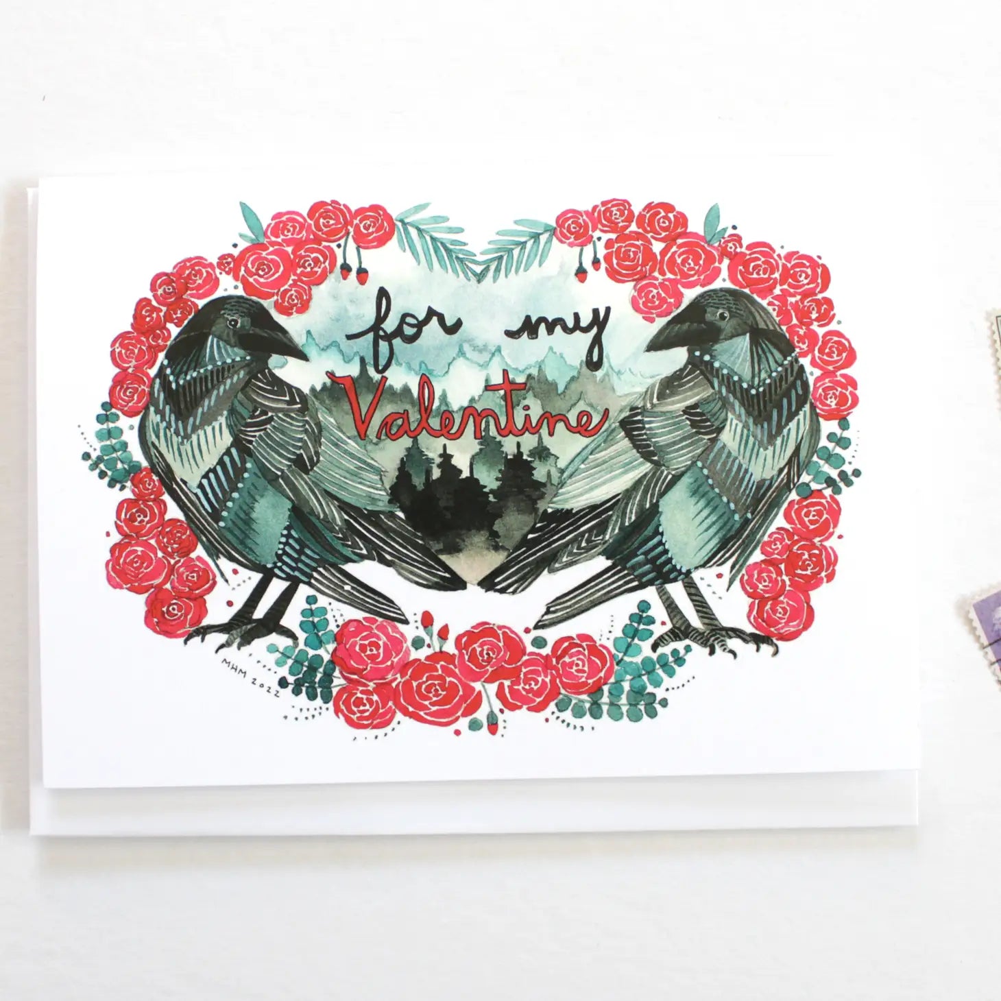 Crow Valentine's Day Card - Be My Valentine