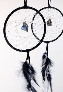 4" Dream Catcher with Druzy Crystal - Black