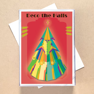 Deco the Halls Christmas Tree Boxed Holiday Cards