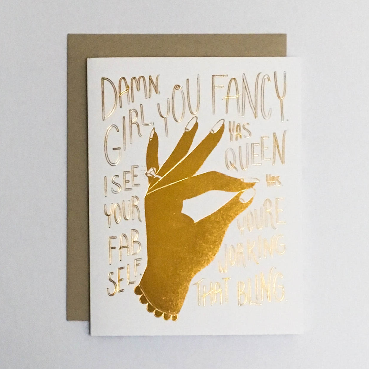 Damn, Girl Engagement Card