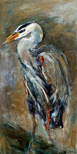 "Dan the Heron" - Christopher Mathie Fine Art