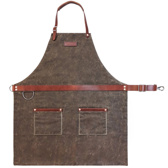 Dark Oak Waxed Canvas Rugged Apron