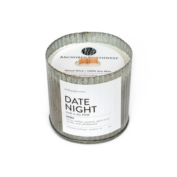 Date Night Wood Wick Rustic Farmhouse Soy Candle  10oz