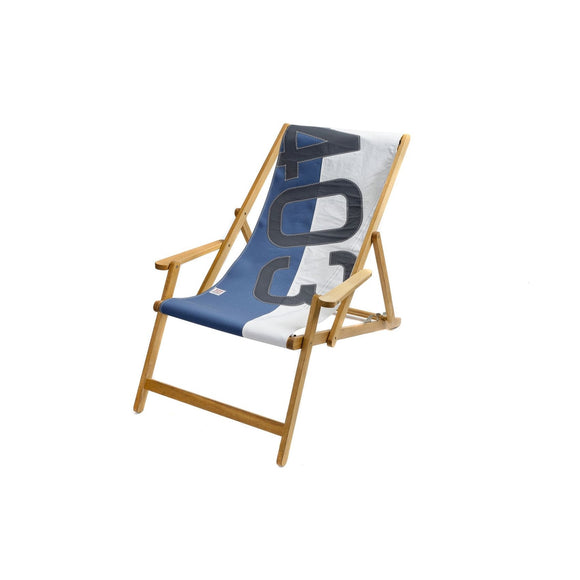 Deck Chair Dacron and Nattier Blue 403 Grey