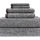 Diamond Jacquard Towels 6 Piece Bath Towel Set, Grey  Grey