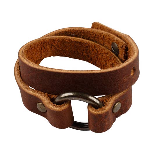 Double Wrap Leather Bracelet