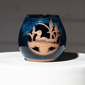 Sapphire Blue Duck Candle Globe