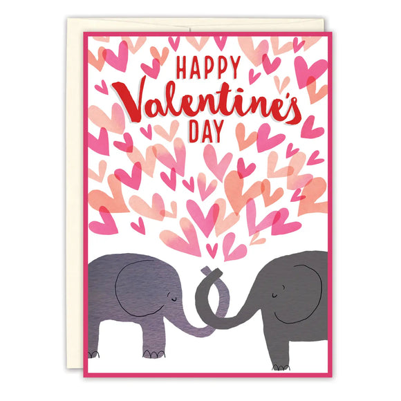 Elephants Valentine's Day Card