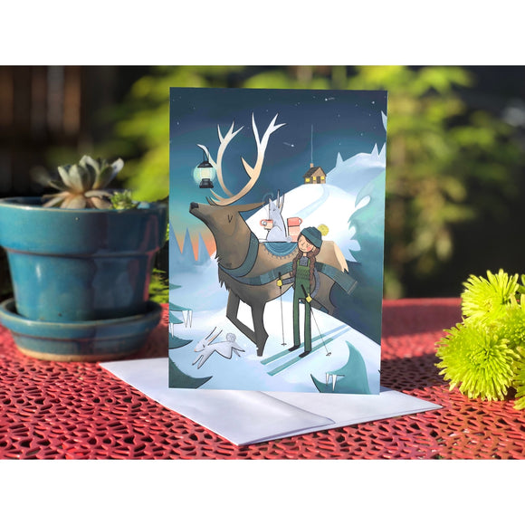 Elk Lantern (Design 71) Greeting Card