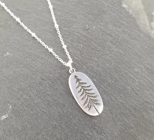Etched Tree Necklace