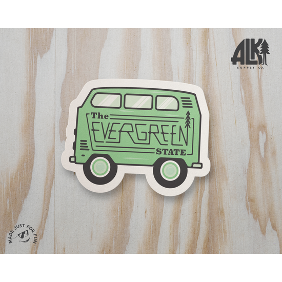 Evergreen State Van Sticker - PNW Sticker - Van Life