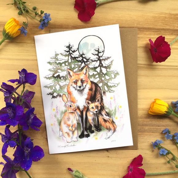 A Foxy Family | Greeting Card