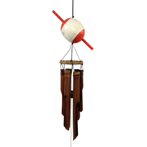 6" Fish Float Wood Bamboo Wind Chime
