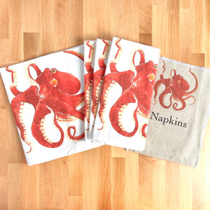 Octopus Flour Sack Napkins