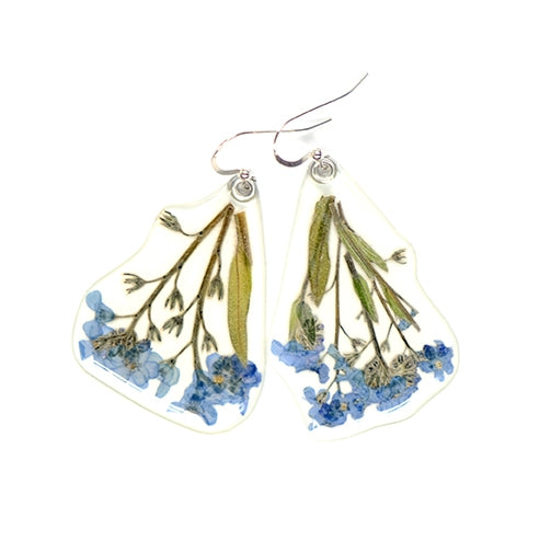 Forget-me-not on Stem Earrings