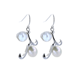 Freshwater Pearl Branched Dangle Earrings