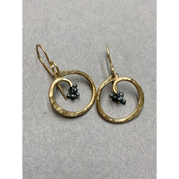 Circle of Life with Caviar Earrings- Small  GFOX