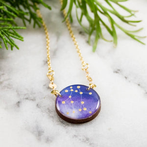 Gemini Hand-painted Constellation Necklace