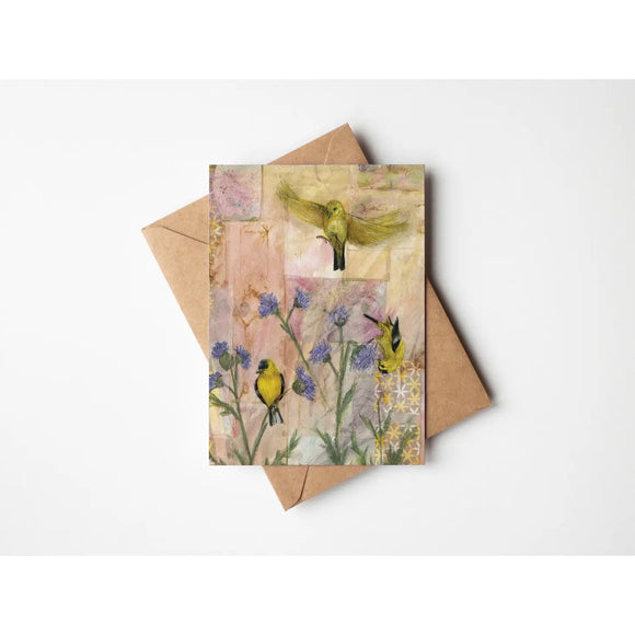 Goldfinches 5x7 Greeting Card