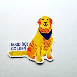 Good Boy Golden Retriever Stickers