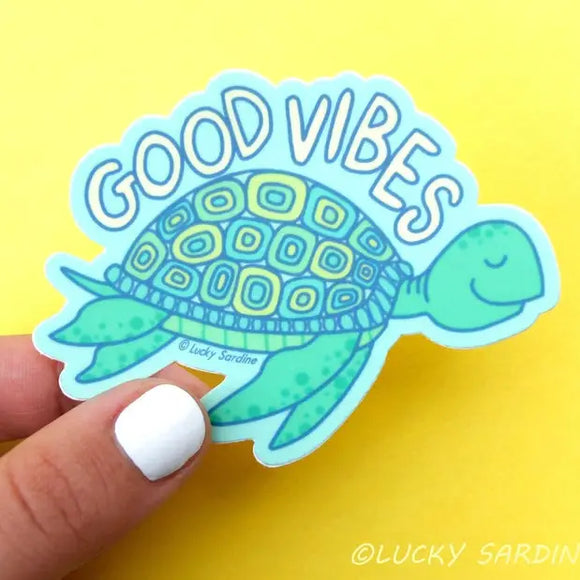 Good Vibes Sea Turtle Sticker