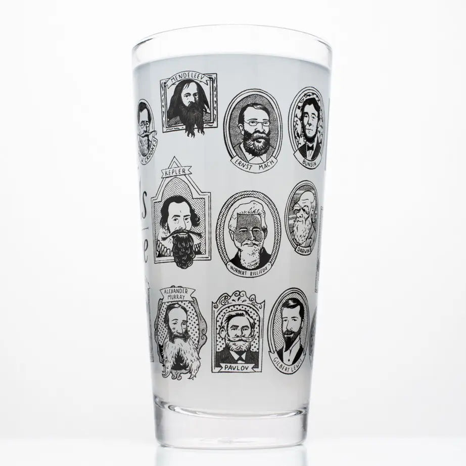 Great Beards of Science Beer Glass