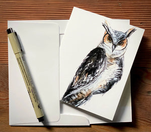 Great Horned Owl Folding Card