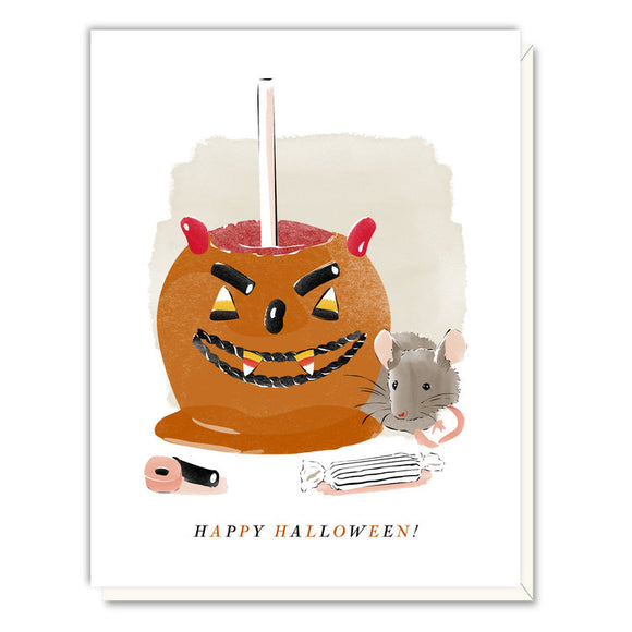Halloween Candy Apple Card