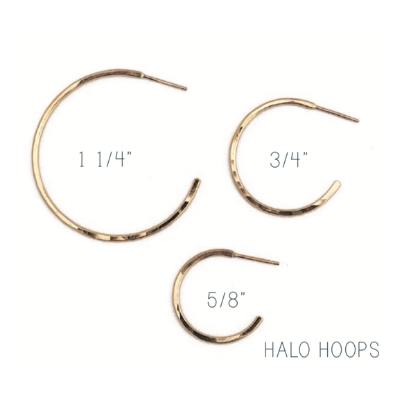 Halo Hoop Sterling Silver Earrings (Pre Order)