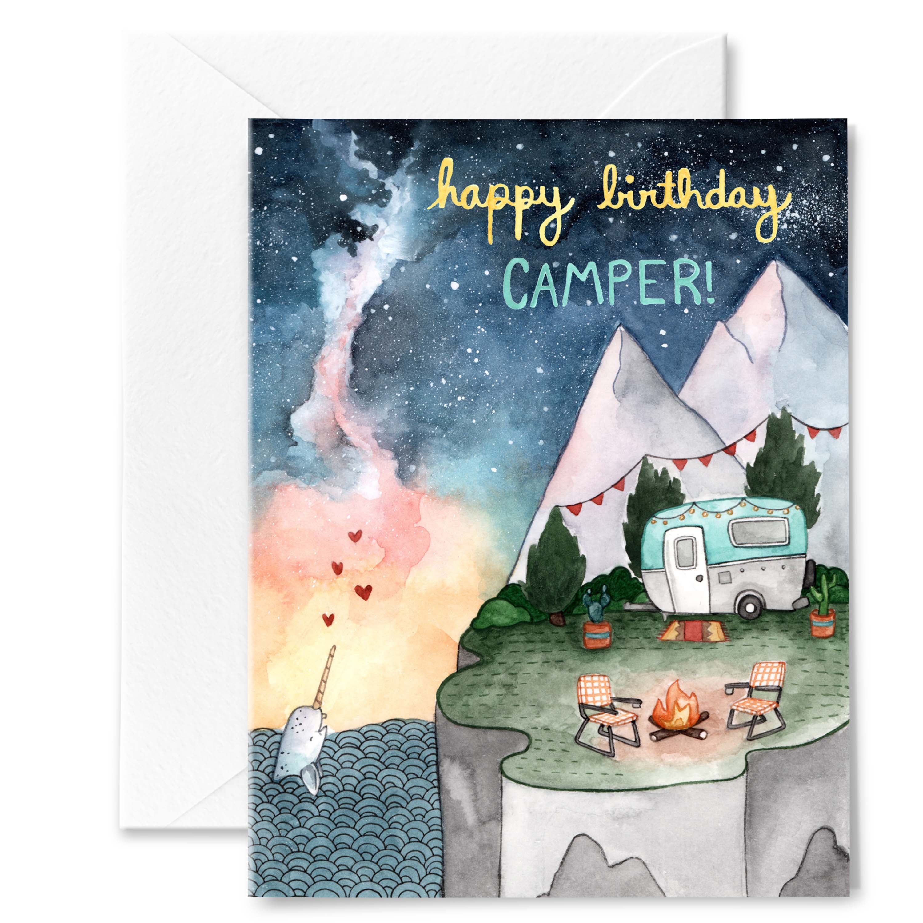 Happy Birthday Camper Card