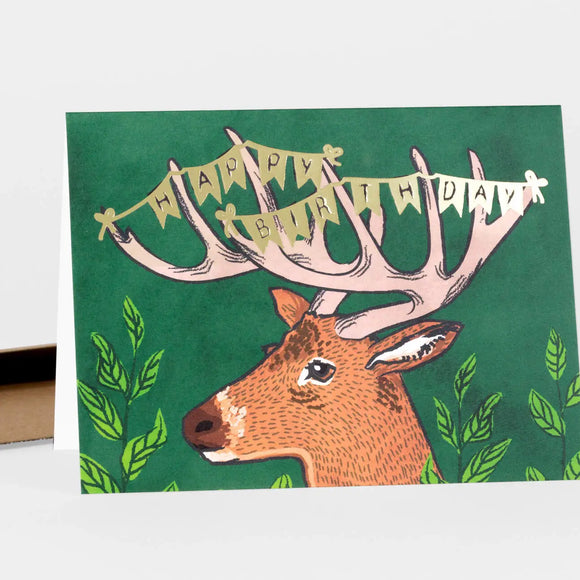 Happy Birthday Deer Card