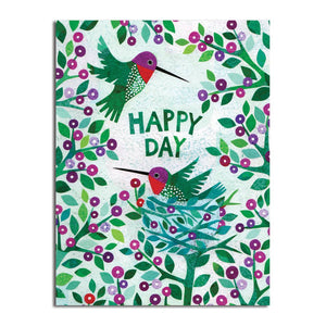 Happy Day Hummingbird Get Well Card