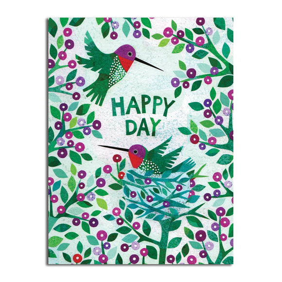 Happy Day Hummingbird Get Well Card