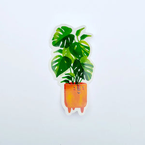 Happy Monstera Sticker