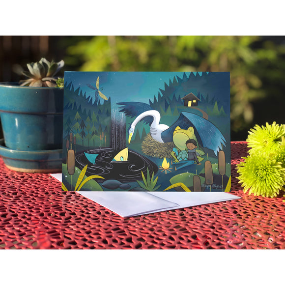 Heron Frog (Blank Card) PRE ORDER