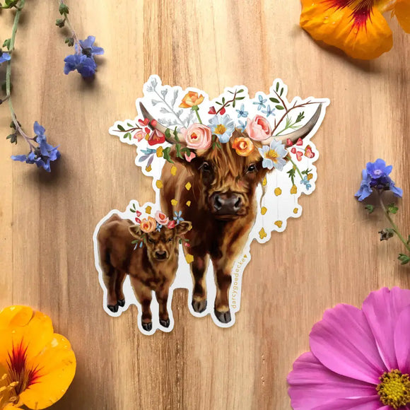 Highland Cow Sticker