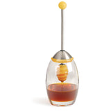 Honey Jar With Silicone Dipper - Yellow