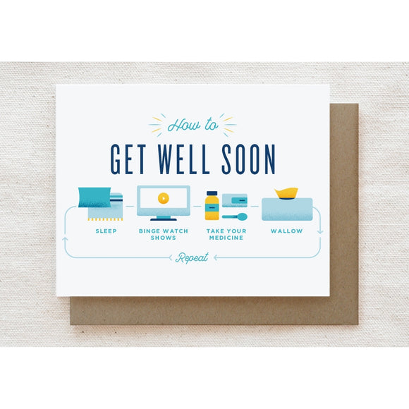 How To Get Well Soon - Greeting Card