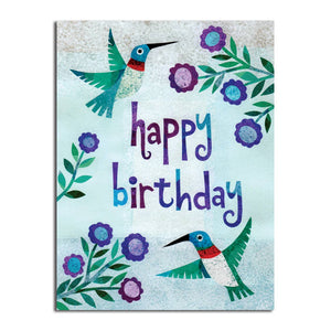 Hummingbirds Birthday Card