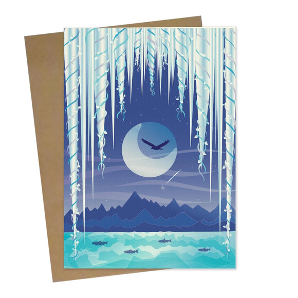 Greeting Card - Icicle Moon