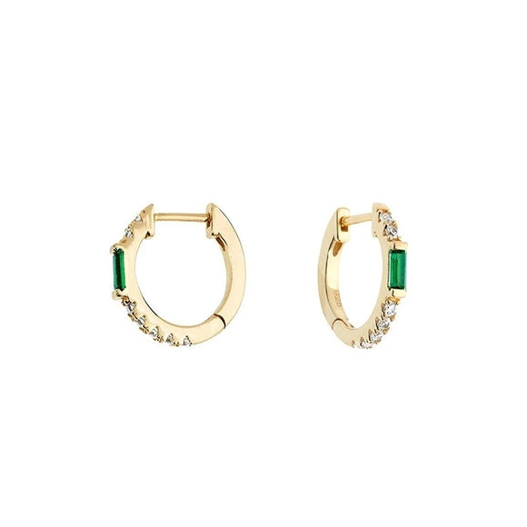 Infinite Emerald Hoop Earrings