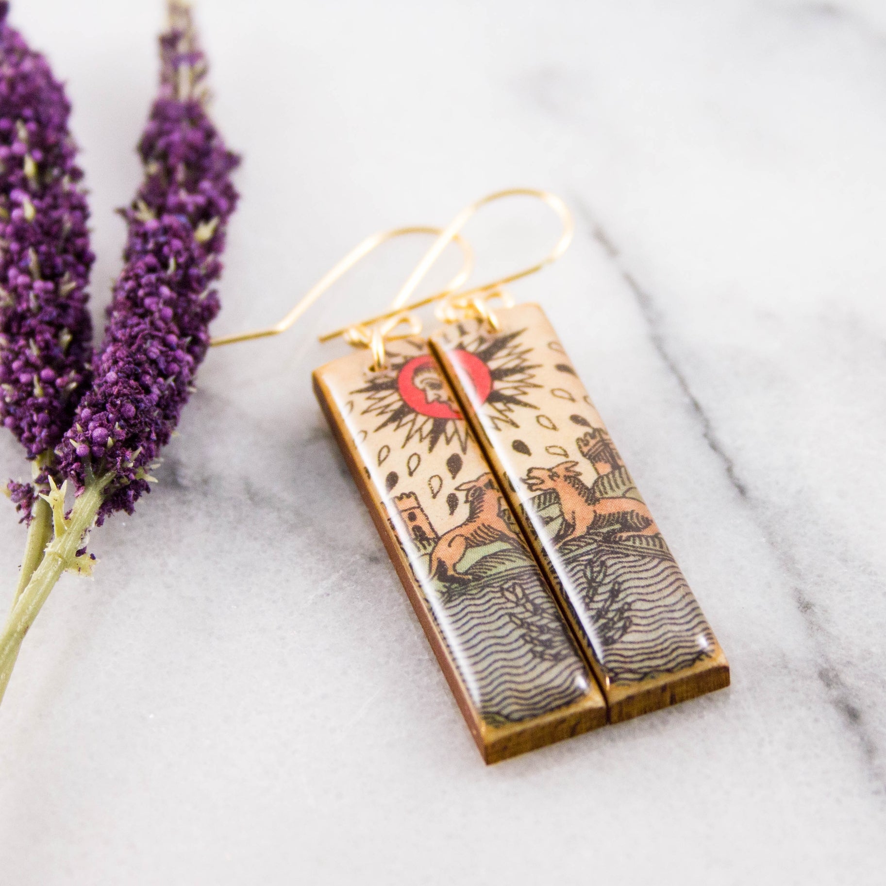 Italian Tarot Card Reader Earrings